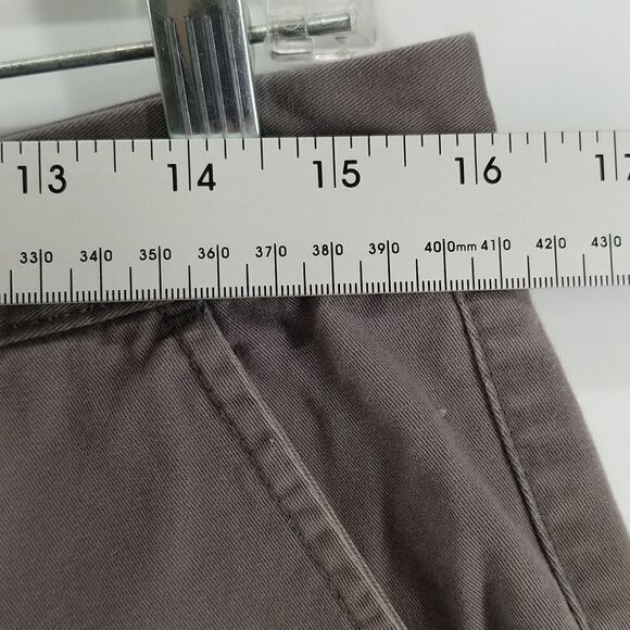 Next Pants Womens Grey 32 Button Closure Straight Leg Mid Rise 100% Cotton - Picture 9 of 13